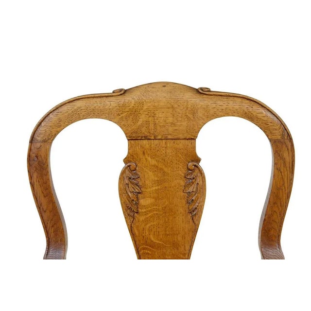 Set of Carved Oak Armchairs, 1890s For Sale - Image 6 of 10