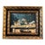 1960’s Original Trompe L’oeil Style Painting Kittens With Fish Bowl Still Life Chunky Original Frame For Sale