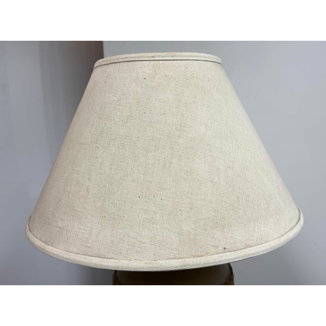 Mid 20th Century Rustic Textured Rope Table Lamp For Sale In San Francisco - Image 6 of 12