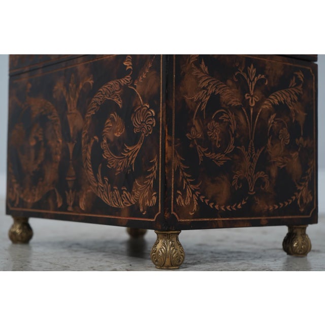 Maitland Smith Etched Carved Decorated Lidded Box For Sale - Image 10 of 15