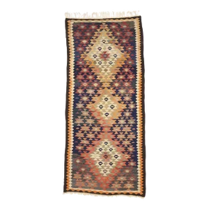 Late 20th Century Vintage Persian Bijar Kilim Rug, 04'04 X 09'07