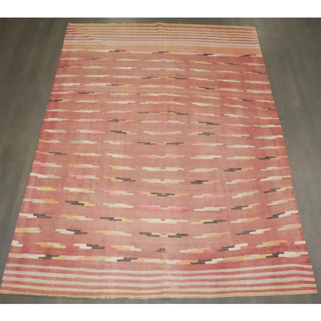 Vintage Turkish Flatweave - 7'3" x 10'6" For Sale - Image 4 of 7