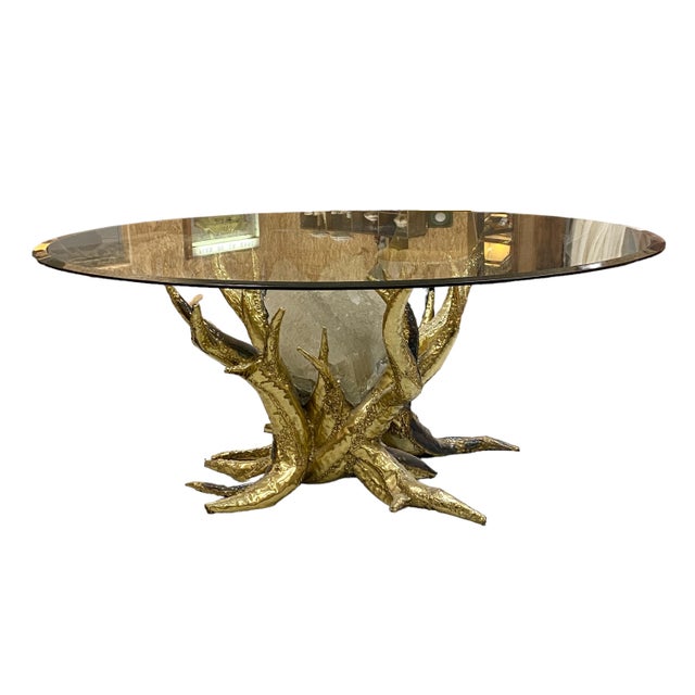 Gold Table by Richard et Isabelle Faure, 1970s For Sale - Image 8 of 8