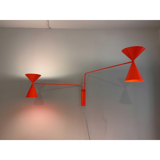 Special Edition Fluor Bat Light with Two Arms by Juanma Lizana For Sale - Image 7 of 11