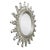 French sun form mirror, carved by polychrome hand finished in a silver bath.