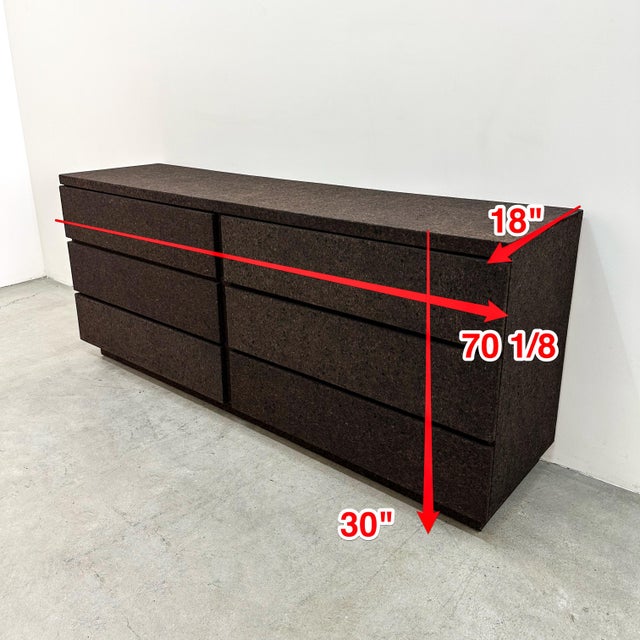 Vintage Mid Century Modern Cork Dresser 1970s 1980s For Sale - Image 11 of 11