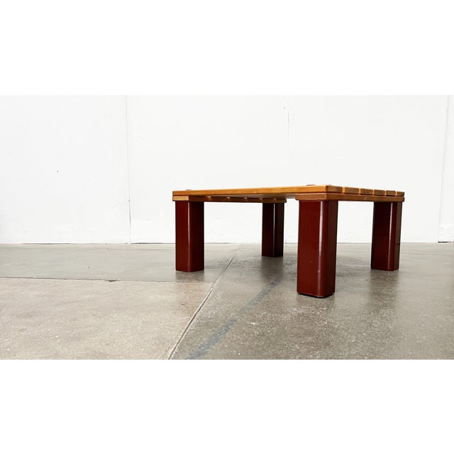 Vintage Pinewood and Plastic Outdoor Couch Table, 1970s For Sale - Image 15 of 18