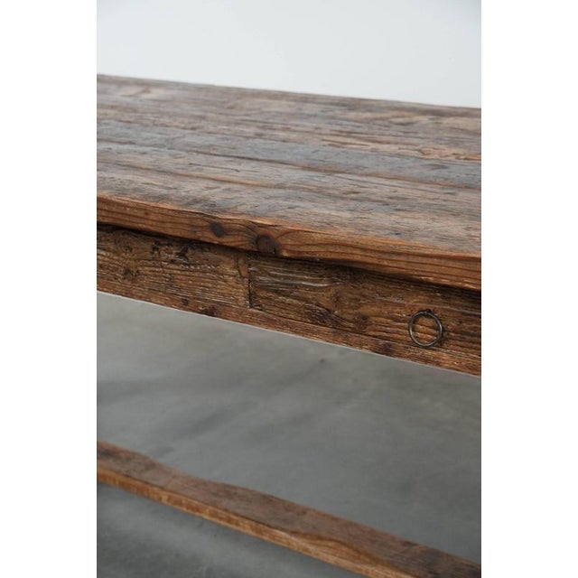 Large Antique Farm Dining Table in Pine For Sale - Image 12 of 18