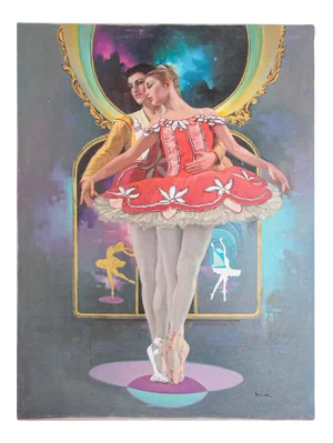Classical Ballet Dancers Oil Painting on Canvas