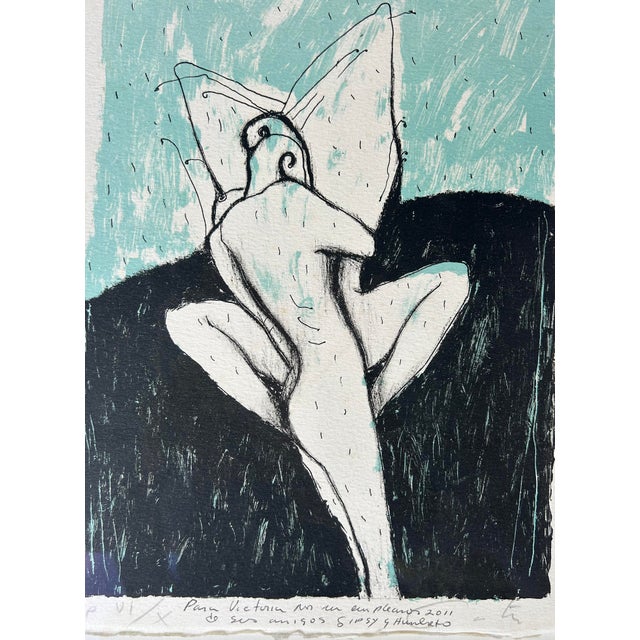 Humberto Castro Artist's Proof Lithograph VI/X, Dedicated, Signed and Dated Offered for sale is an abstract artist's proof...