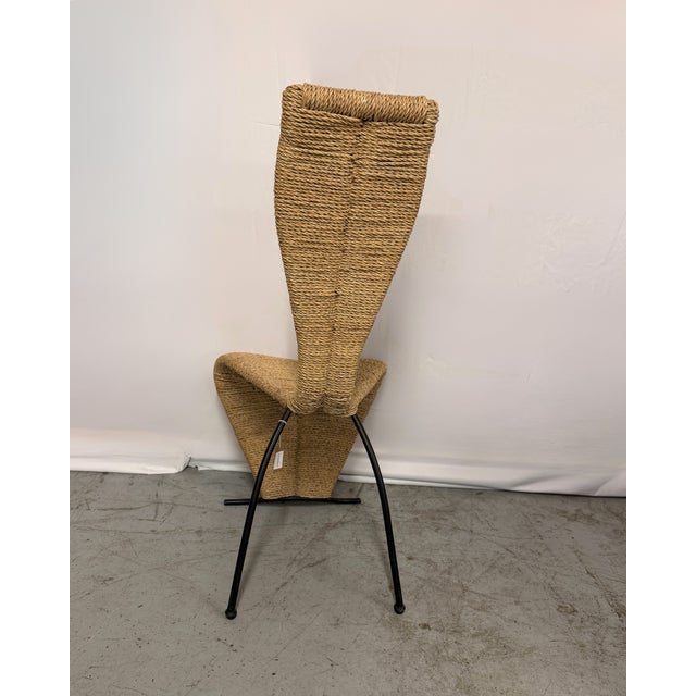Mid-Century Modern Hourglass Rope Chair in the style of Tom Dixon, 1980s For Sale - Image 3 of 5