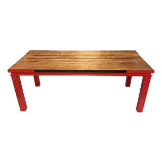"Girder Dining Table" Mahogany Wenge Steel Table by Ben Schmitt For Sale