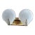 Vintage 2 Light Small Coastal Glass Clam Shell Bathroom Vanity Light Fixture Wall Sconce For Sale