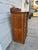 Antique Victorian Oak Serpentine Front Five-Drawer Highboy Dresser With Ornate Carved Crest For Sale - Image 4 of 12