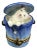 Limoges Peint Main Cat in Trash Can Figural Box - Hand Painted in France For Sale