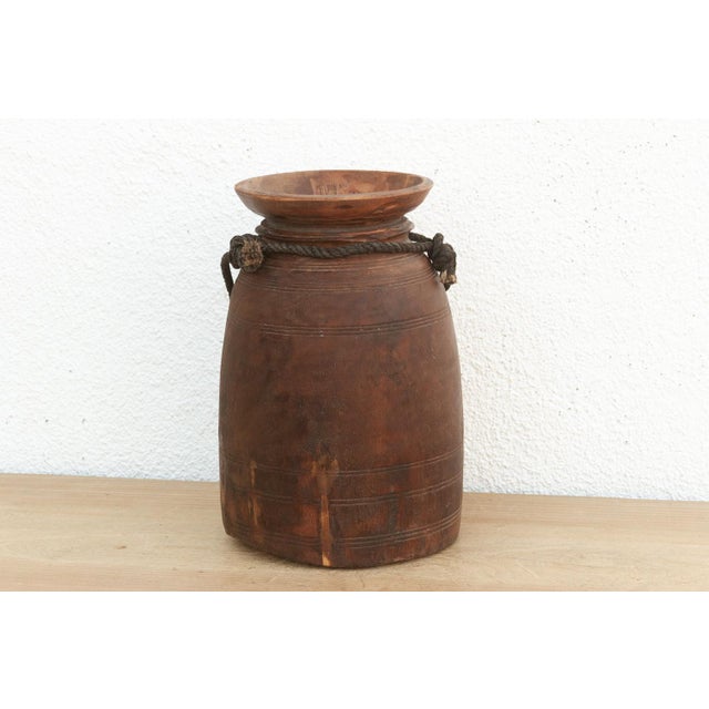19th Century 14" Tall Hand-Turned Antique Vessel For Sale - Image 5 of 6