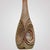 Accolay Ceramic Lamp with Brown Decoration on Background of Crisp Yellow and Cream Glaze, France, 1960s For Sale - Image 4 of 5