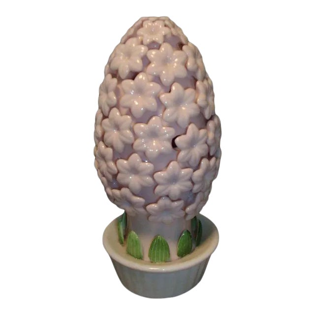 French Art Deco Paris Porcelain Hyacinth Night Light or Incense Burner For Sale