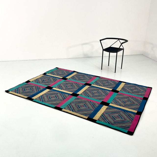 Postmodern Vintage Wool Rug from Missoni, 1980s For Sale - Image 3 of 7