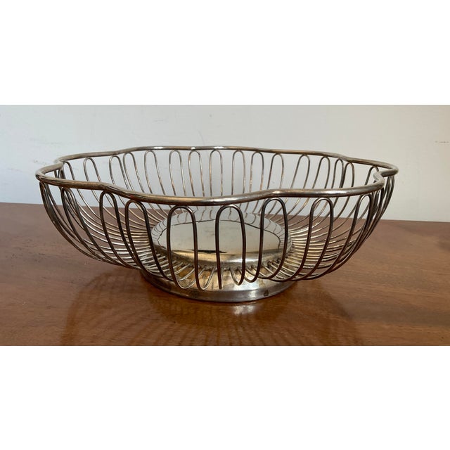 Mid 20th Century Silver Plated Bread Basket - Attributed to Gorham For Sale - Image 11 of 14