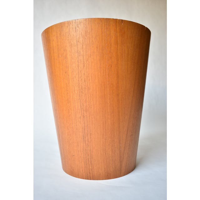 Danish Mid Century Modern Teak Waste Basket Trash Can Chairish