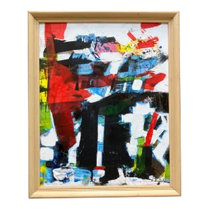 Contemporary Original Abstract Painting on Panel by Stephen Heigh “Time Travel”