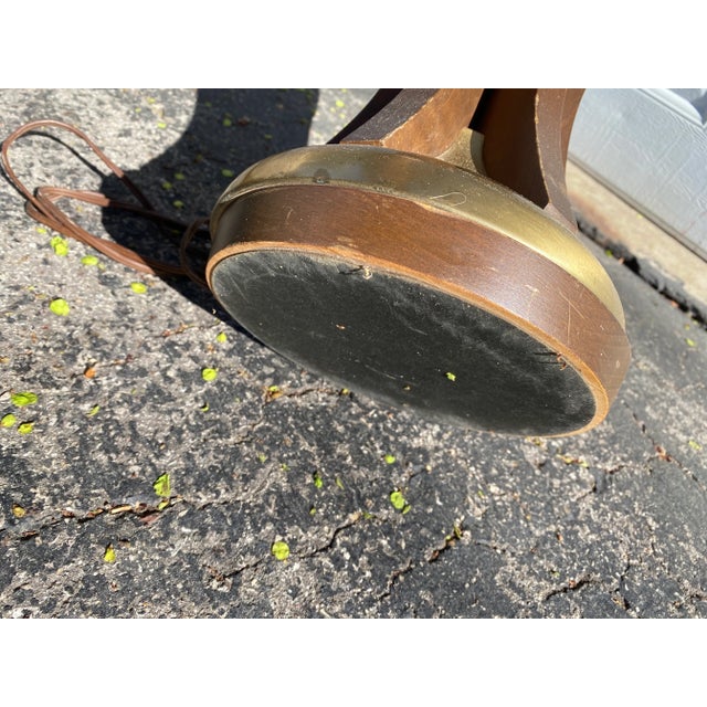 Mid Century Modern Sculptural Wood Table Lamp For Sale - Image 9 of 10