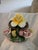 Vintage Mid-20th Century Italian Capodimonte Porcelain Pink & Yellow Roses Clam Shell Centerpiece Figurine For Sale - Image 4 of 8