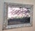 Cream Mid-Century Hand Painted Tin Mirror For Sale - Image 8 of 9