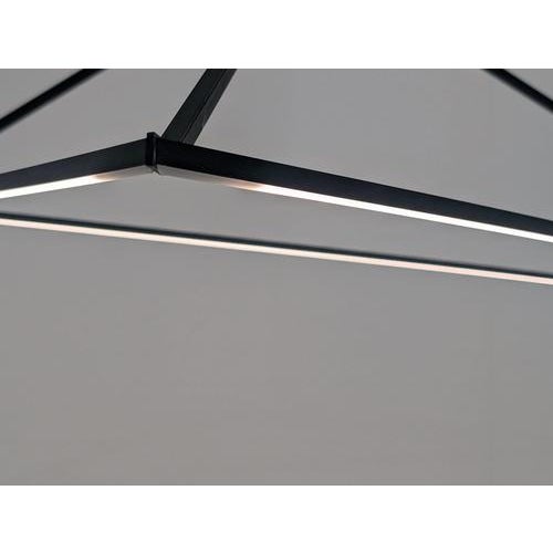 Roche Bobois Trave angled floor lamp in lacquered metal, LED lights, base in lacquered steel. Top lightning structure in...