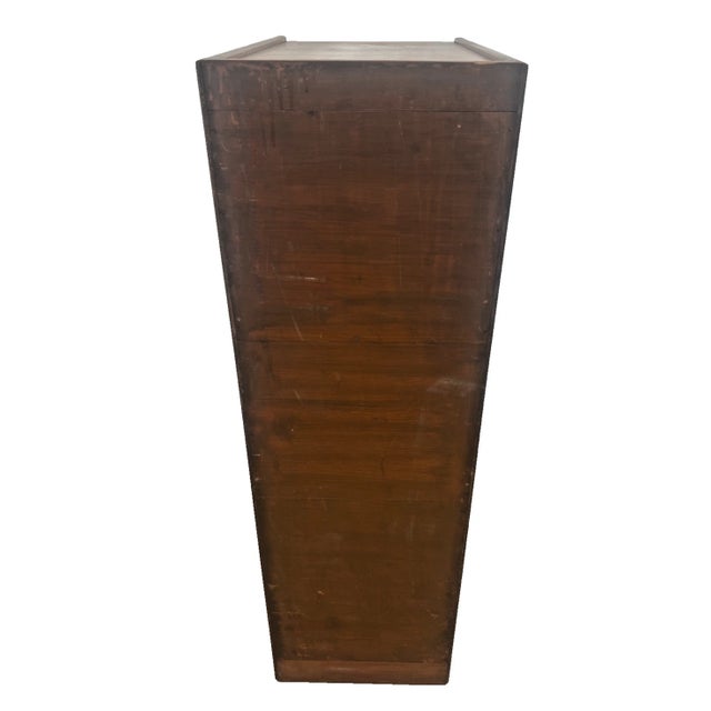 Antique Tiger Oak Filing Cabinet h.s Crocker San Francisco Four Drawers C1905 For Sale - Image 12 of 12