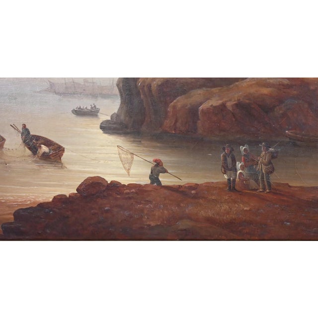 French School Artist, Light on the Port, 19th Century, Oil on Canvas For Sale - Image 6 of 12