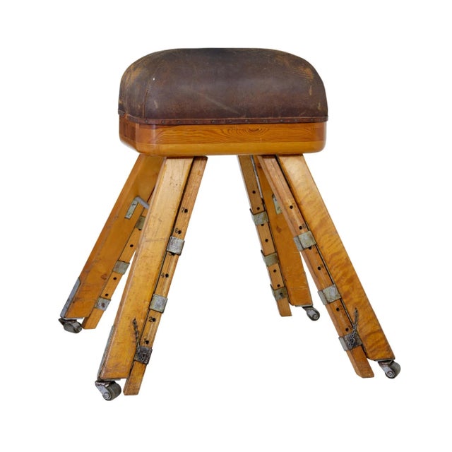 Large Mid/Century Scandinavian Pine Gym Horse, 1950s For Sale - Image 9 of 9