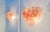 Glass Wall Sconces with 10 Iridescent Alabaster Pink Discs, 1990s, Set of 2 For Sale - Image 11 of 16