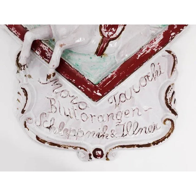 1920s Pottery Advertising Sign for Blood Oranges Displaying a Horse, Italy, 1920s For Sale - Image 5 of 7