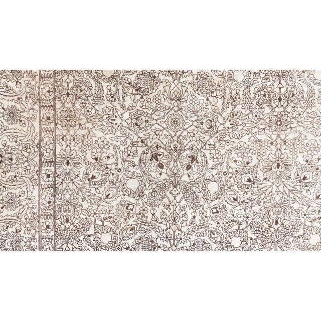 Doris Leslie Blau Tabriz Antique Floral Allover Light Beige Carpet - c. 1930 For Sale - Image 9 of 9