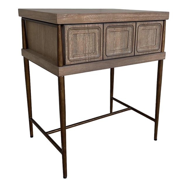 Revelation Organic Modern Teak Brazil Nightstand/Side Table For Sale