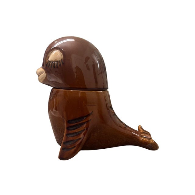 1960s Vintage Mid Century Modern Usa Ceramic Sea Lion Dolphin Model Cj21 For Sale - Image 5 of 9