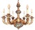 19th Century French Napoleon III Style Hand-Carved and Gilt Painted 6-Light Wooden Chandelier For Sale