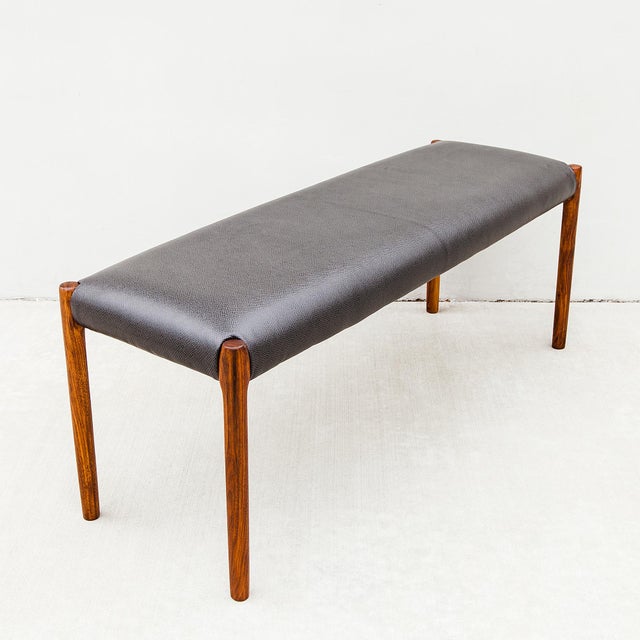 Wood Restored Vintage Danish Modern Bench by Niels Moller, Model 63a For Sale - Image 7 of 12