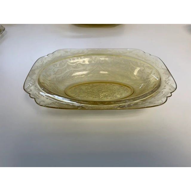 1930s Depression Wear Serving Set in Amber Glass- 24 Pieces For Sale - Image 4 of 11