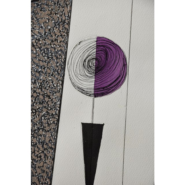 Ernst Geitlinger, Couple at the Table, 1965, Mixed Media on Paper For Sale - Image 9 of 12