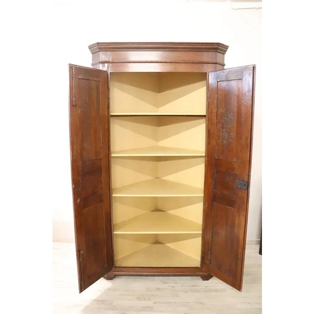 Early 20th Century Walnut Corner Cabinet For Sale - Image 11 of 12