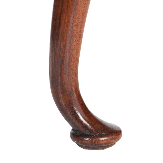 English Queen Anne Upholstered Stool, C. 1850 For Sale - Image 10 of 12