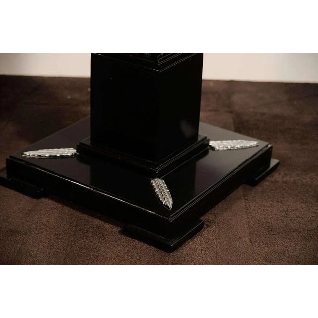 Occasional Tables in Ebonized Mahogany w/ Pedestal Bases by James Mont - a Pair For Sale In New York - Image 6 of 8