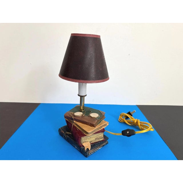 1970s Trompe l'Oeil Books Lamp For Sale - Image 14 of 18