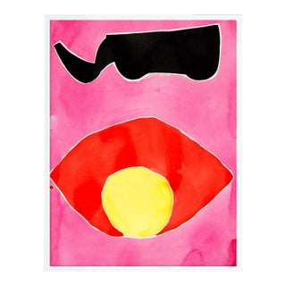 Moon Over River by Kate Roebuck in White Framed Paper, XS Art Print For Sale