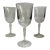 Vintage Arcoroc Goblets Arcade Bengale Pattern – Large French Wine Glasses - Set of 3 For Sale