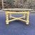 Baker Furniture Company Vintage Baker Furniture Scalloped Golden Yellow Coffee Table With Brass and Glass Top – 44“ For Sale - Image 4 of 11