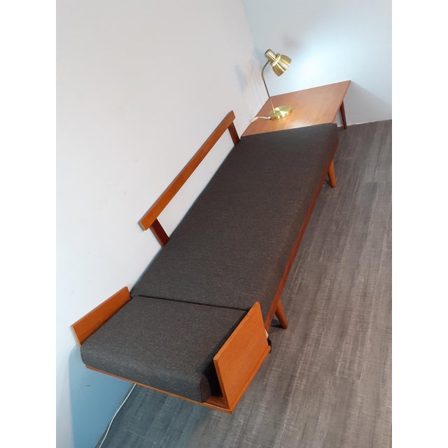 Mid-Century Norwegian Teak Svanette Sofa Daybed with Anthracite Fabric by Ingmar Rellling for Ekornes, 1960s For Sale - Image 17 of 18